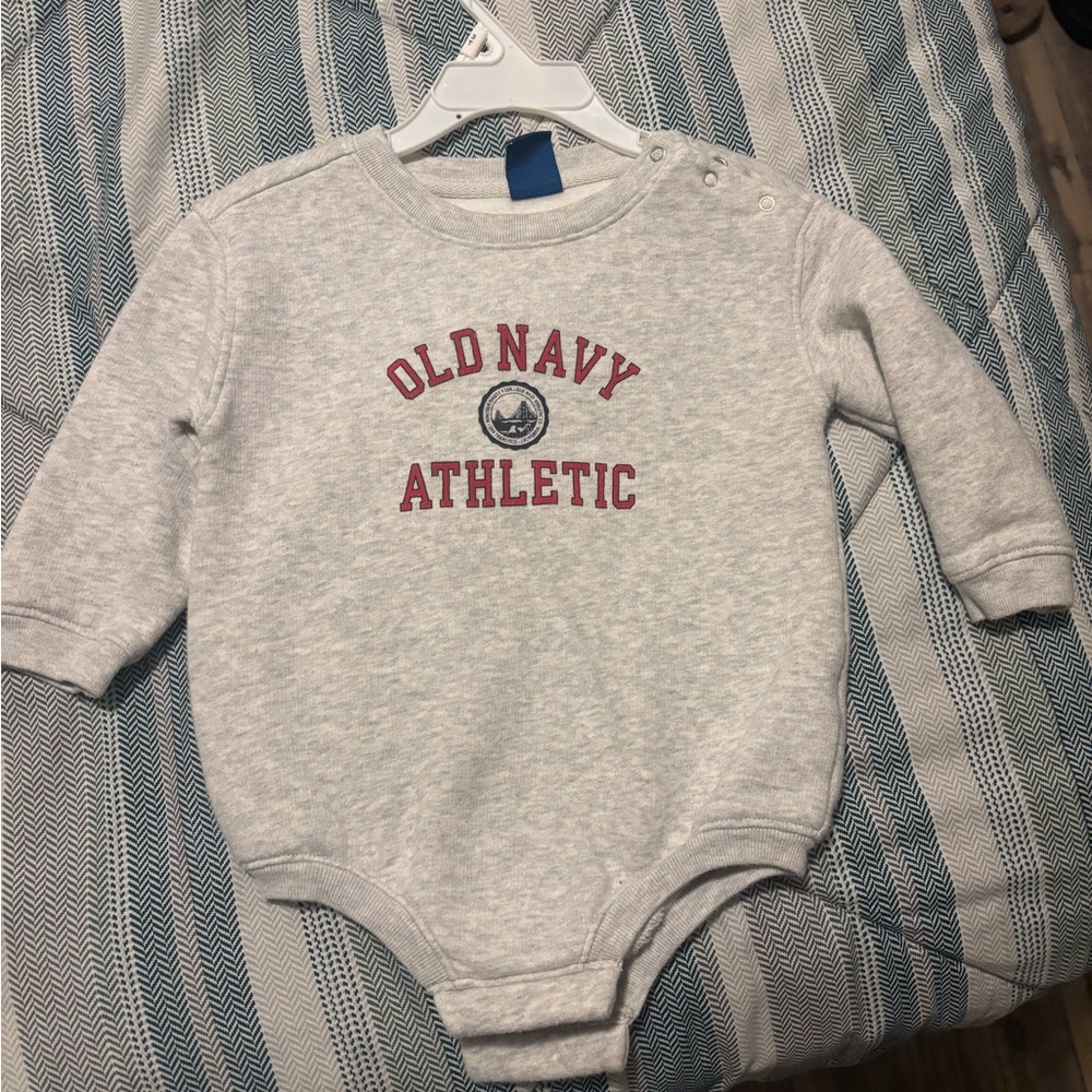 Old Navy Gray and Red Kids Bodysuit
